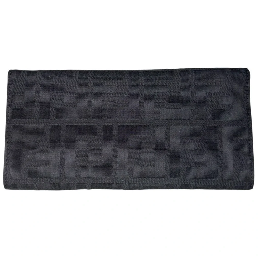 Fendi Black Zucca Canvas Continental Wallet | Box & Dust Bag | Made in Italy